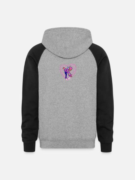 1000126976 - Unisex Colorblock Hoodie - heather gray/black