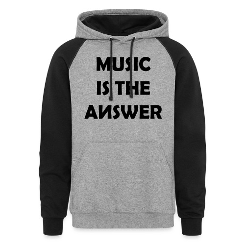 Music is the Answer - Unisex Colorblock Hoodie