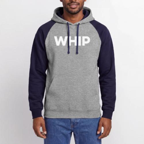Whip solid white - Unisex Colorblock Hoodie