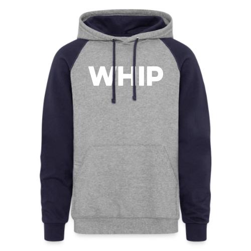 Whip solid white - Unisex Colorblock Hoodie