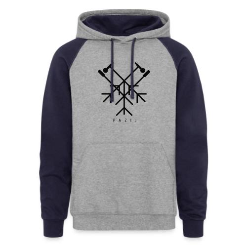 Pazij Black Logo - Unisex Colorblock Hoodie