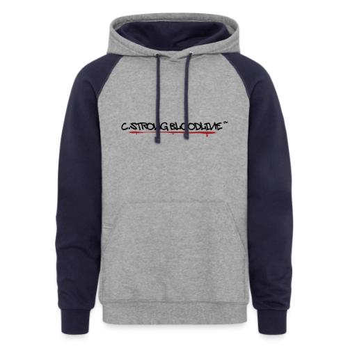 C.Strong Bloodline Logo (Black) - Unisex Colorblock Hoodie