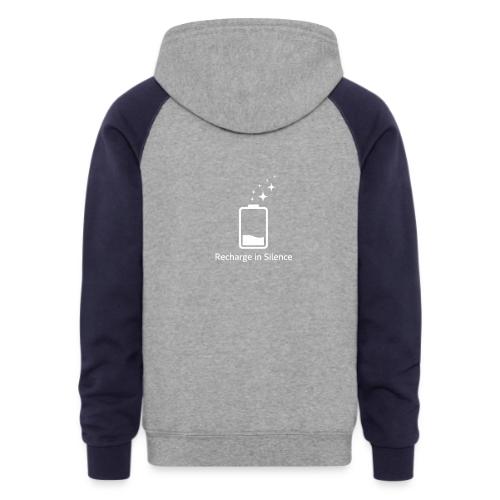 Recharge in Silence Introvert Gift Hoodie - Unisex Colorblock Hoodie