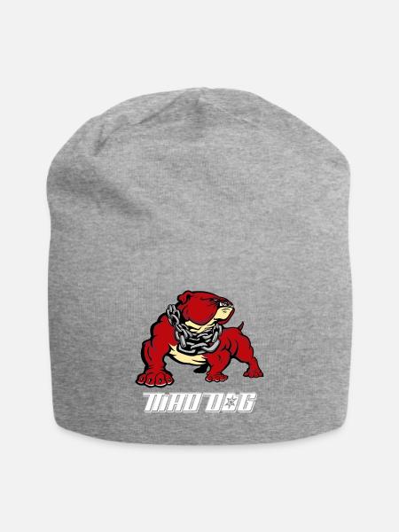 Mad dog - Jersey Beanie - heather gray - Front