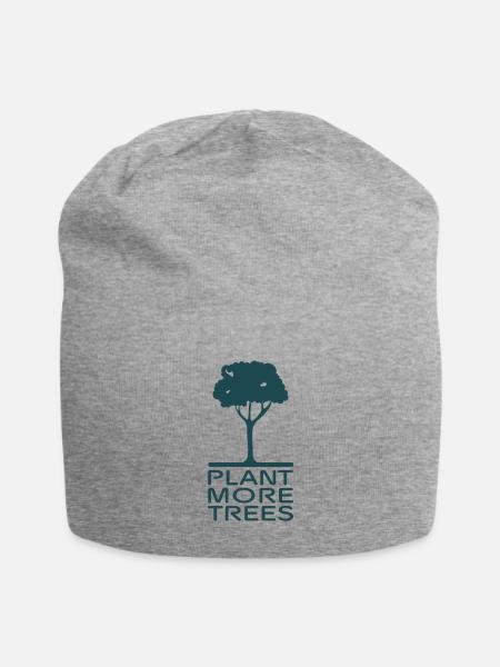 Plant More Trees Nature Conservation Slogan - Jersey Beanie - heather gray - Front