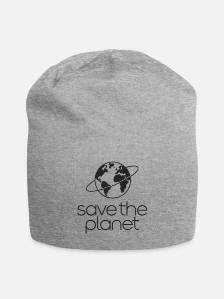 Save the Planet Earth Environmental Activists - Jersey Beanie - heather gray - Front