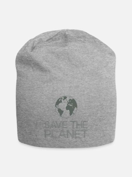 Save the Planet Earth Environmental Activists - Jersey Beanie - heather gray - Front