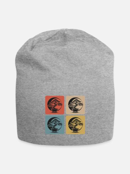Bonsai Sunset - Jersey Beanie - heather gray - Front