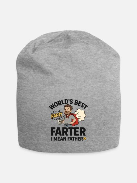 World's Best Farter – I Mean Father - Jersey Beanie - heather gray