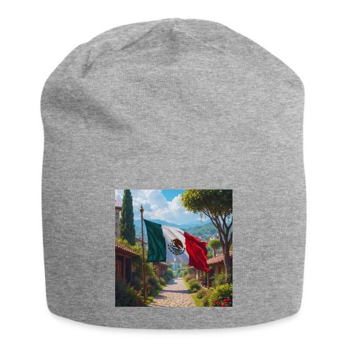 Mexican flag surrounded by nature and magic town - Jersey Beanie