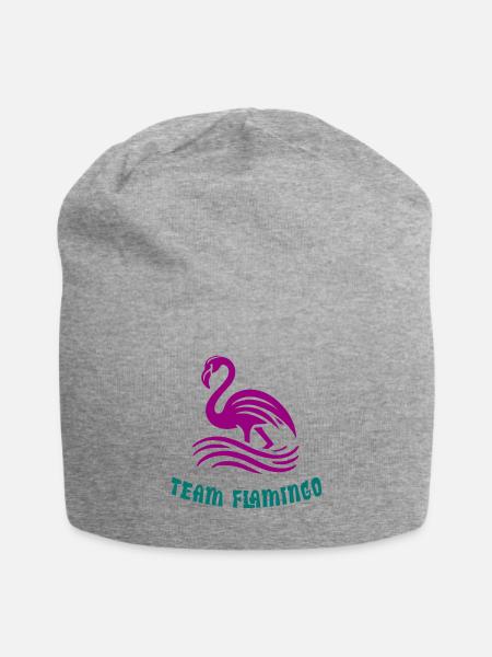 Team Flamingo - Jersey Beanie - heather gray - Front