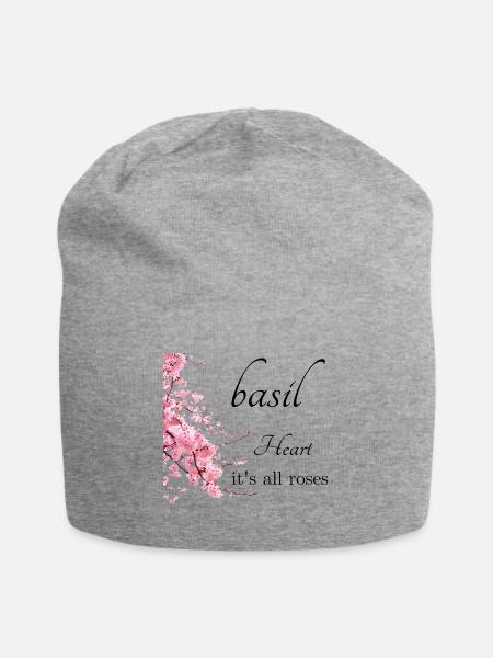 Sakura Bloom - Jersey Beanie - heather gray - Front