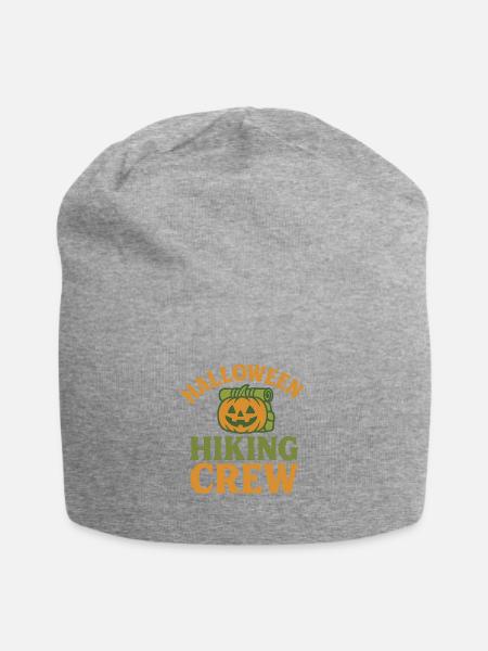 Halloween Hiking Crew Design - Jersey Beanie - heather gray