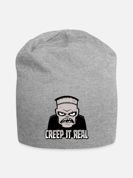 Creep It Real Classic Horror Monster Design - Jersey Beanie - heather gray - Front