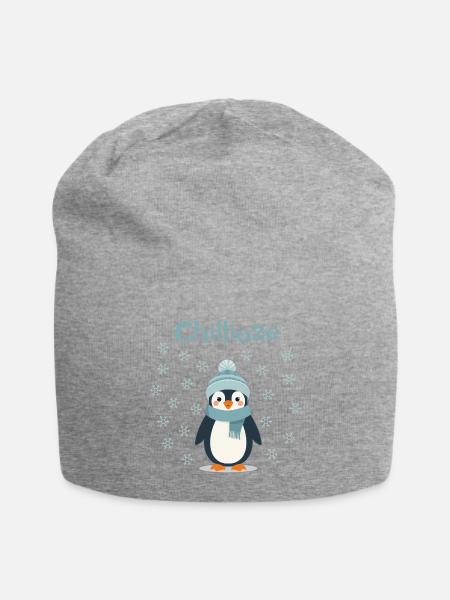 Chillioze Penguin Winter Cutie - Jersey Beanie - heather gray