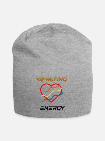 Vibrant heart energy - Jersey Beanie - heather gray