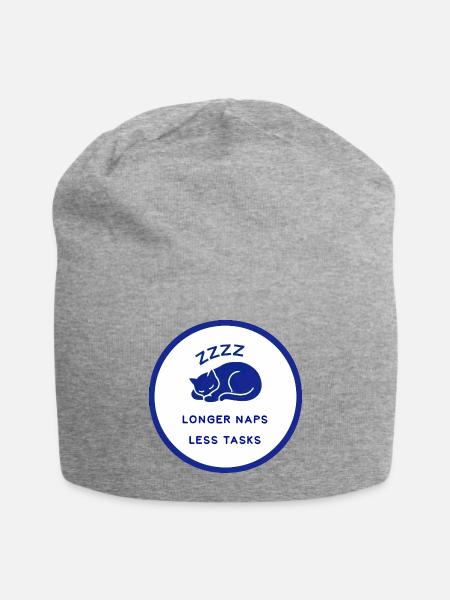 Cat nap - Jersey Beanie - heather gray - Front