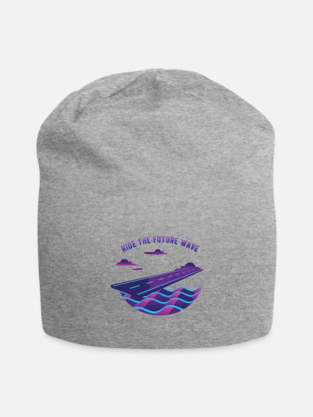 Ride the Future Wave - Jersey Beanie - heather gray - Front