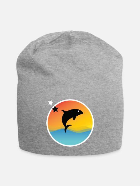 Ocean Tranquility - Jersey Beanie - heather gray