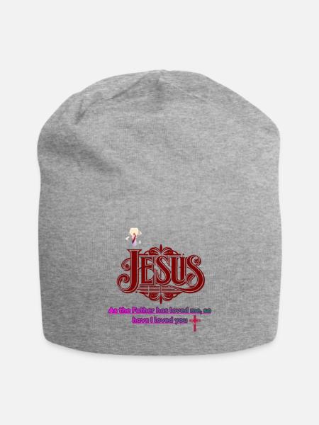 Joy to the World's Savior - Jersey Beanie - heather gray - Front