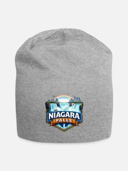Niagara Falls Skyline Crest - Jersey Beanie - heather gray