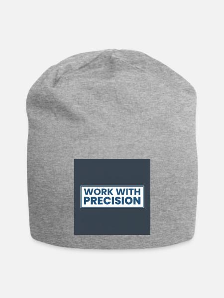 Work With Precision - Jersey Beanie - heather gray