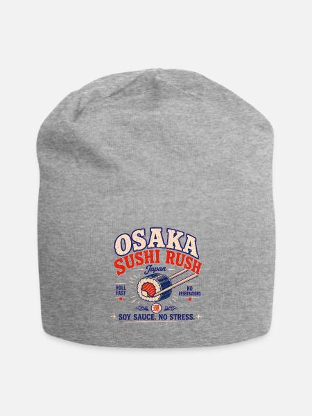 Osaka Sushi Rush Japan Tee - Jersey Beanie - heather gray - Front