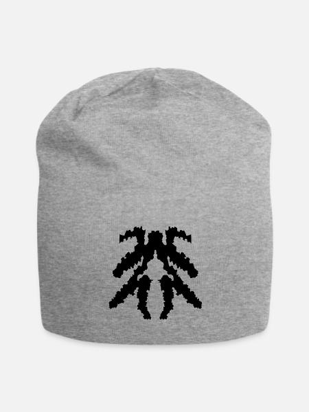 Fractal Dendrite Glyph - Jersey Beanie - heather gray - Front