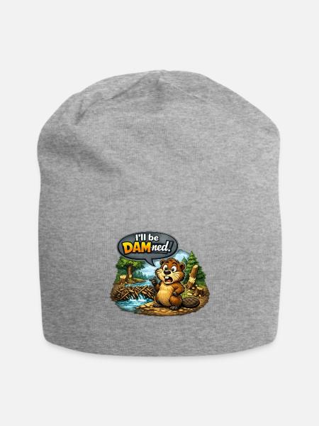 I’ll Be DAM.ned! - Jersey Beanie - heather gray - Front