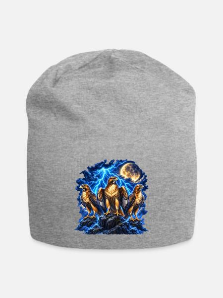 Storm Hawks of Night Rock - Jersey Beanie - heather gray - Front
