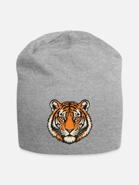Vintage Tiger - Jersey Beanie - heather gray - Front