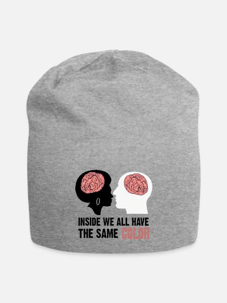 Same Color Inside - Jersey Beanie - heather gray