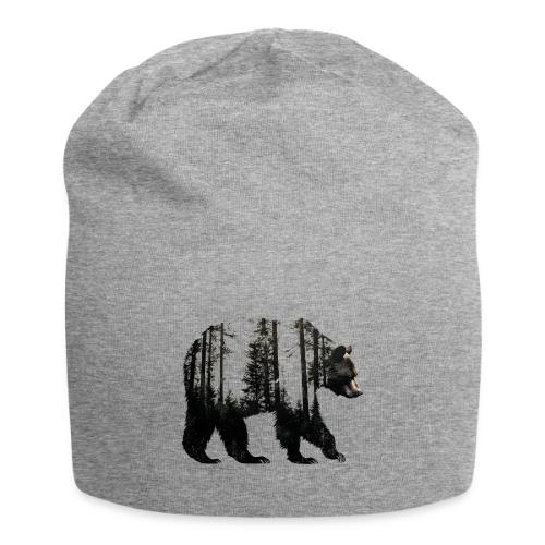 Evergreen Bear Silhouette - Jersey Beanie