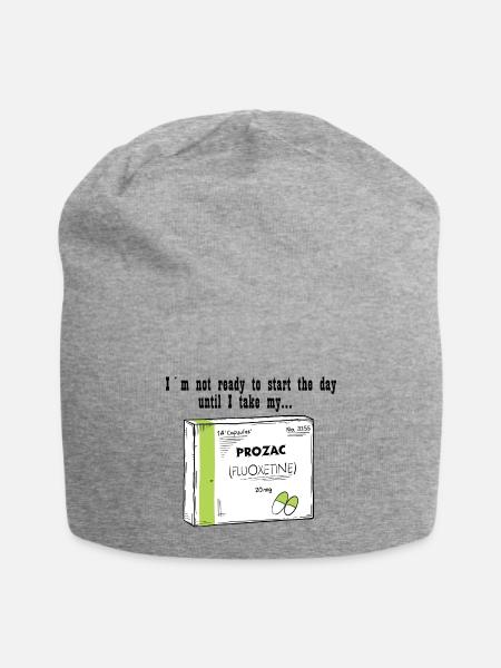 Prozac For A Good Day - Jersey Beanie - heather gray - Front