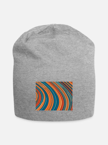 OrangeBlue Spiral Waves - Jersey Beanie - heather gray - Front