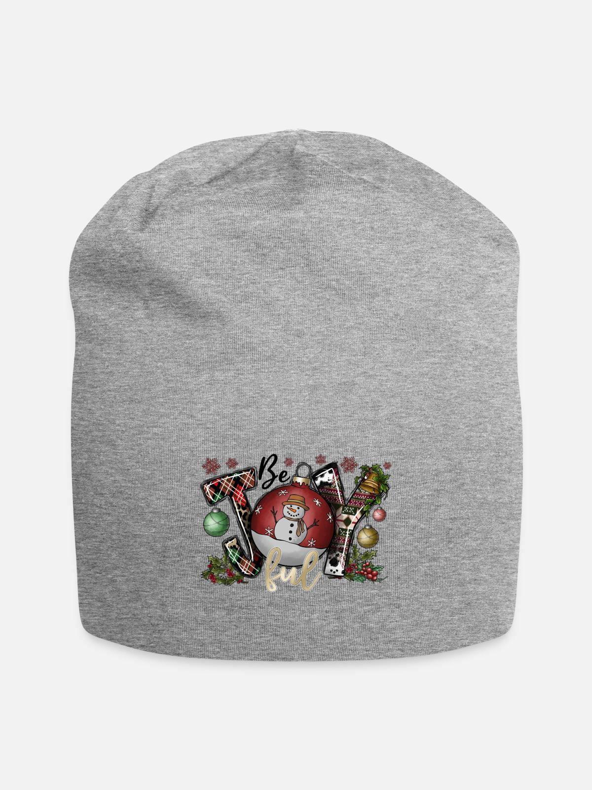 Be Joy Ful - Jersey Beanie - heather gray - Front