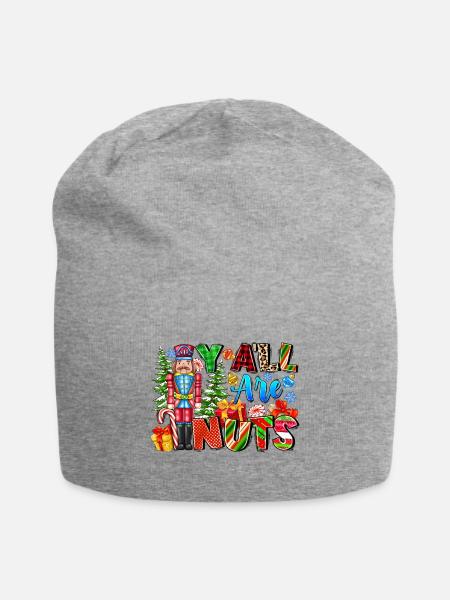 Yall Are Nuts - Jersey Beanie - heather gray - Front