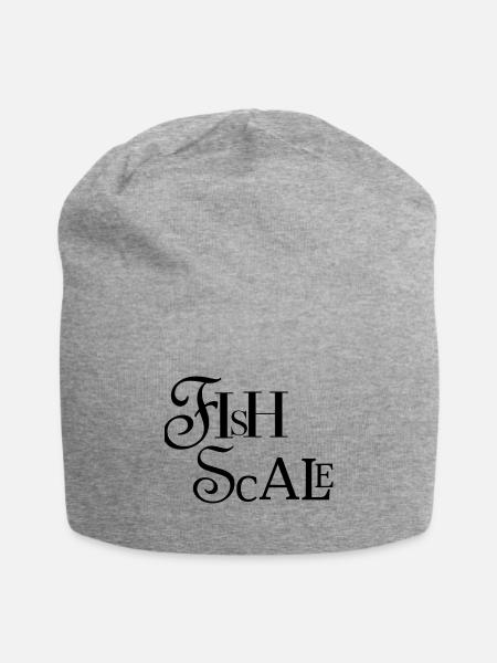 Fish Scale - Jersey Beanie - heather gray