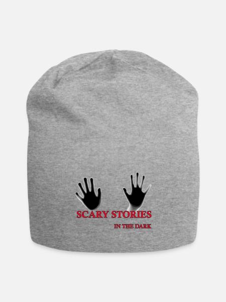 Haunted Handprints Dark Graphic Tee - Jersey Beanie - heather gray - Front