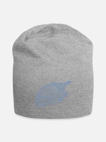 Geometric Hand Silhouette with Fractals - Jersey Beanie - heather gray - Front