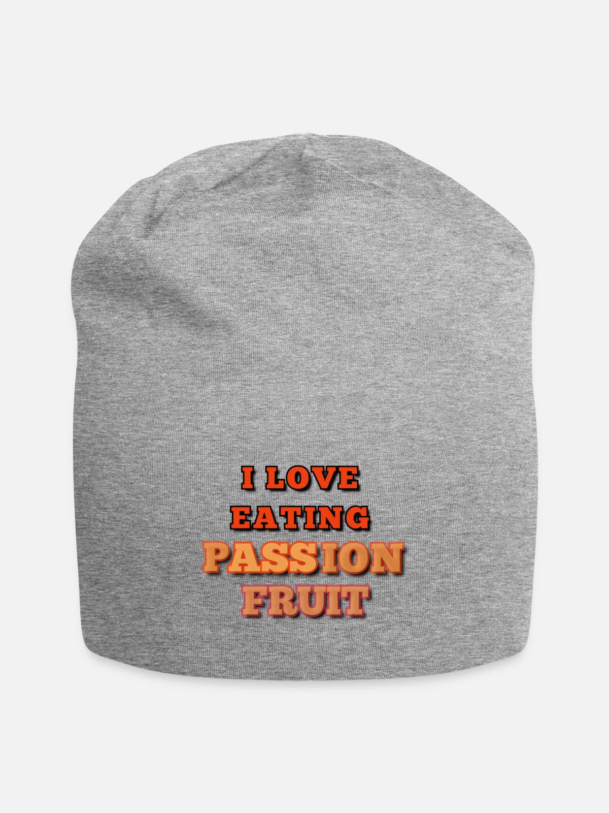 Passion Fruit - Jersey Beanie - heather gray - Front