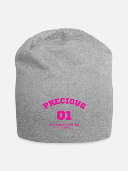 Precious 01 - Jersey Beanie - heather gray - Front