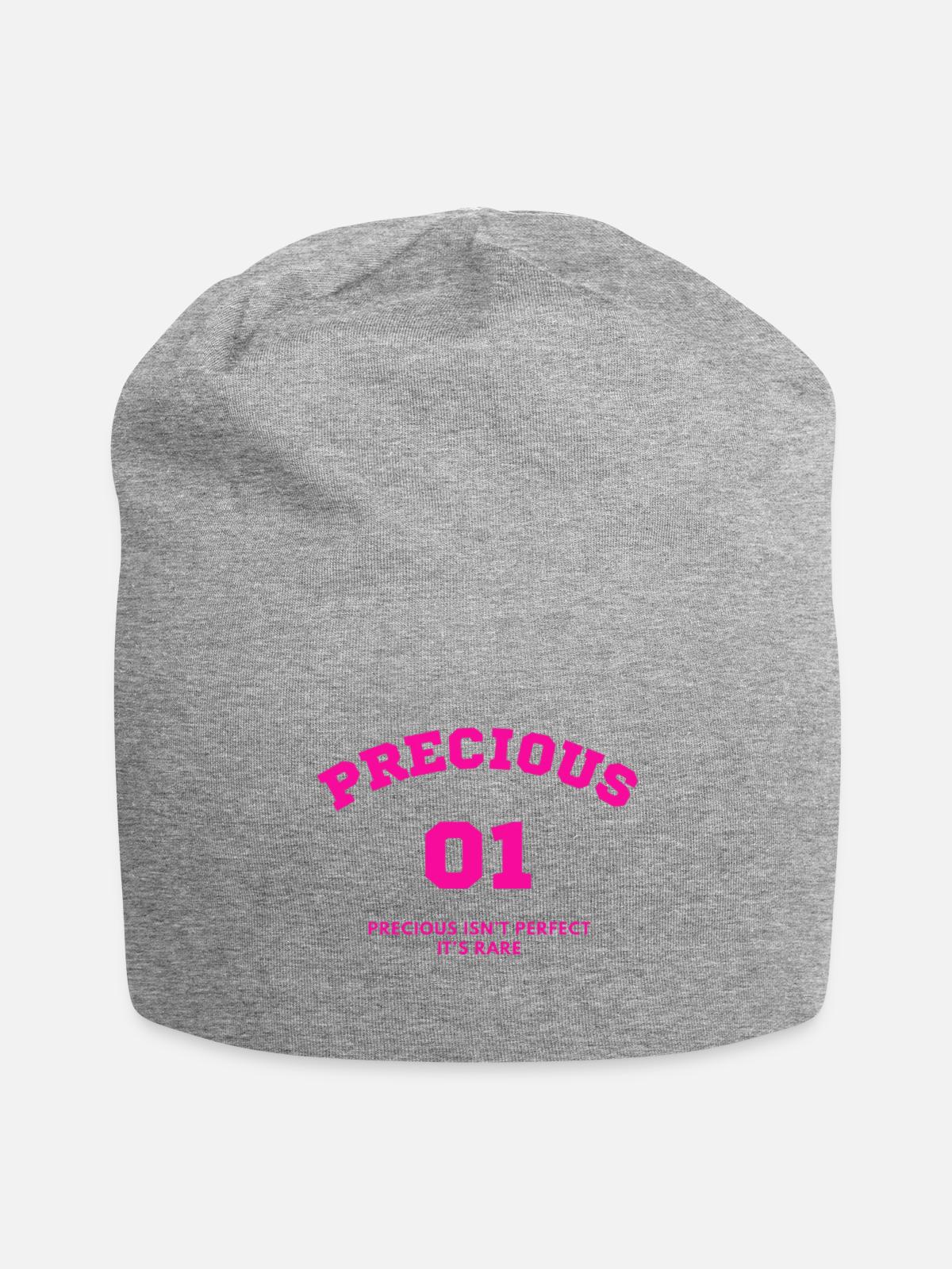 Precious 01 - Jersey Beanie - heather gray - Front