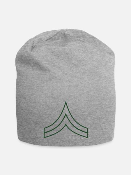 Corporal Stripes military insignia - Jersey Beanie - heather gray