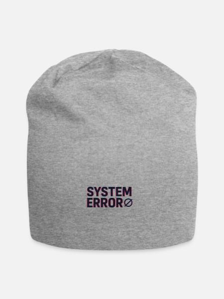 System Error Glitch Tee - Jersey Beanie - heather gray - Front
