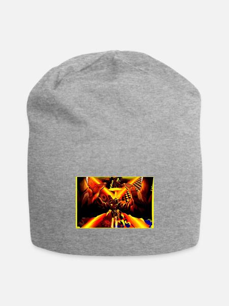 Neon Dragon Siege - Jersey Beanie - heather gray