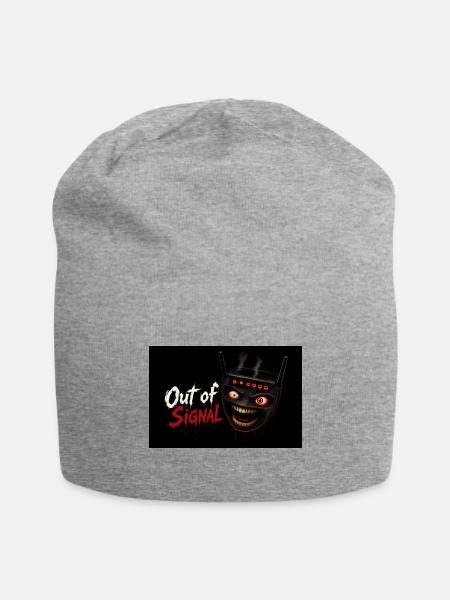 Out of Signal - Horror Router Tech Art Print - Jersey Beanie - heather gray - Front