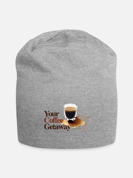 Your Coffee Getaway - Jersey Beanie - heather gray - Front