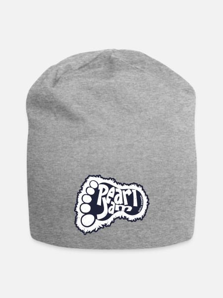 sasquatch footprint - Jersey Beanie - heather gray - Front