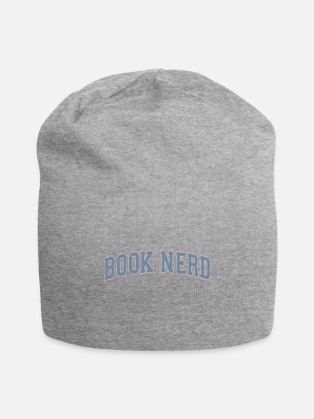 Book Nerd - Jersey Beanie - heather gray - Front